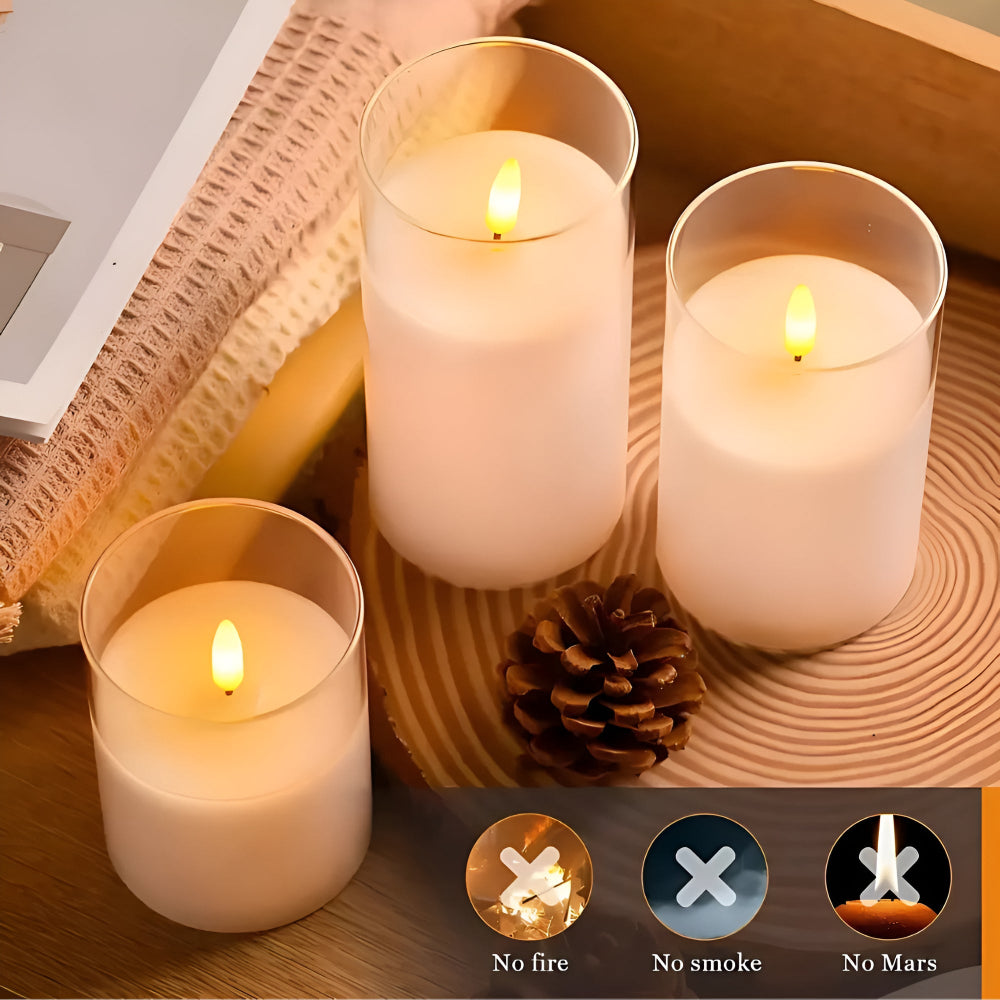 Ethereal 3D Flameless Candle | 3pcs Set