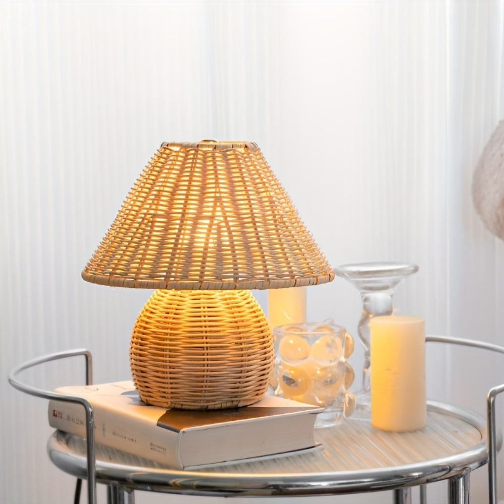 Rattan Table Lamp Home Decor